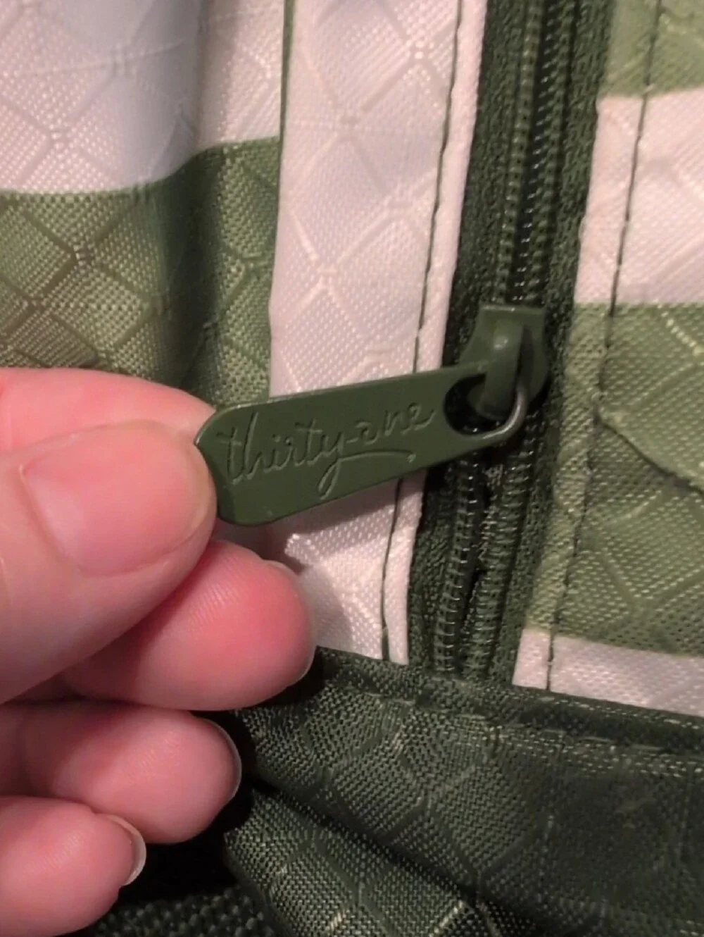Green Striped Duffel Bag From Thirty One Gifts - Men